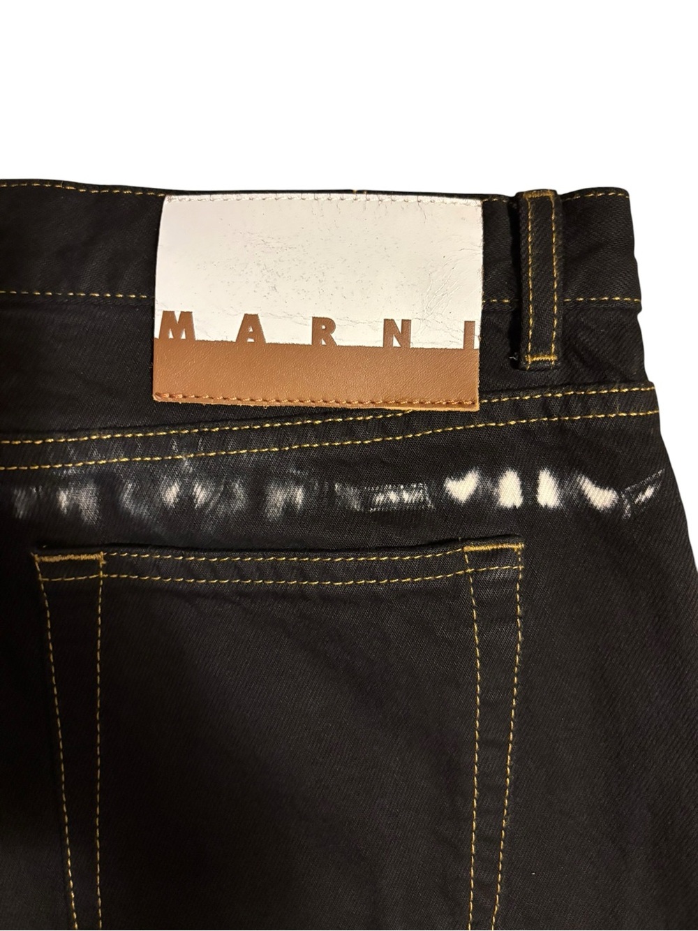 Marni Black Tie-Dye Garment-Dyed Bull Denim Flare Jeans IT 42 Italy - Picture 7 of 10
